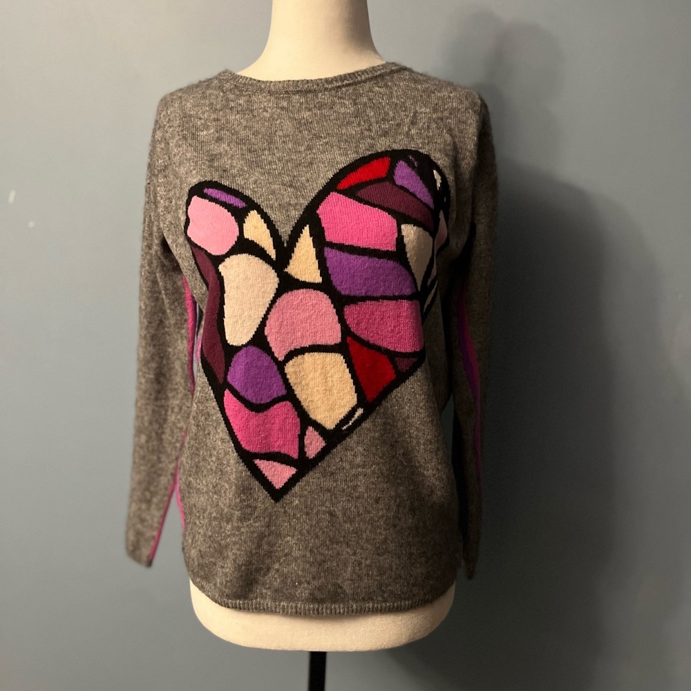 Wool/Cashmere Sweater w/ a Big Heart